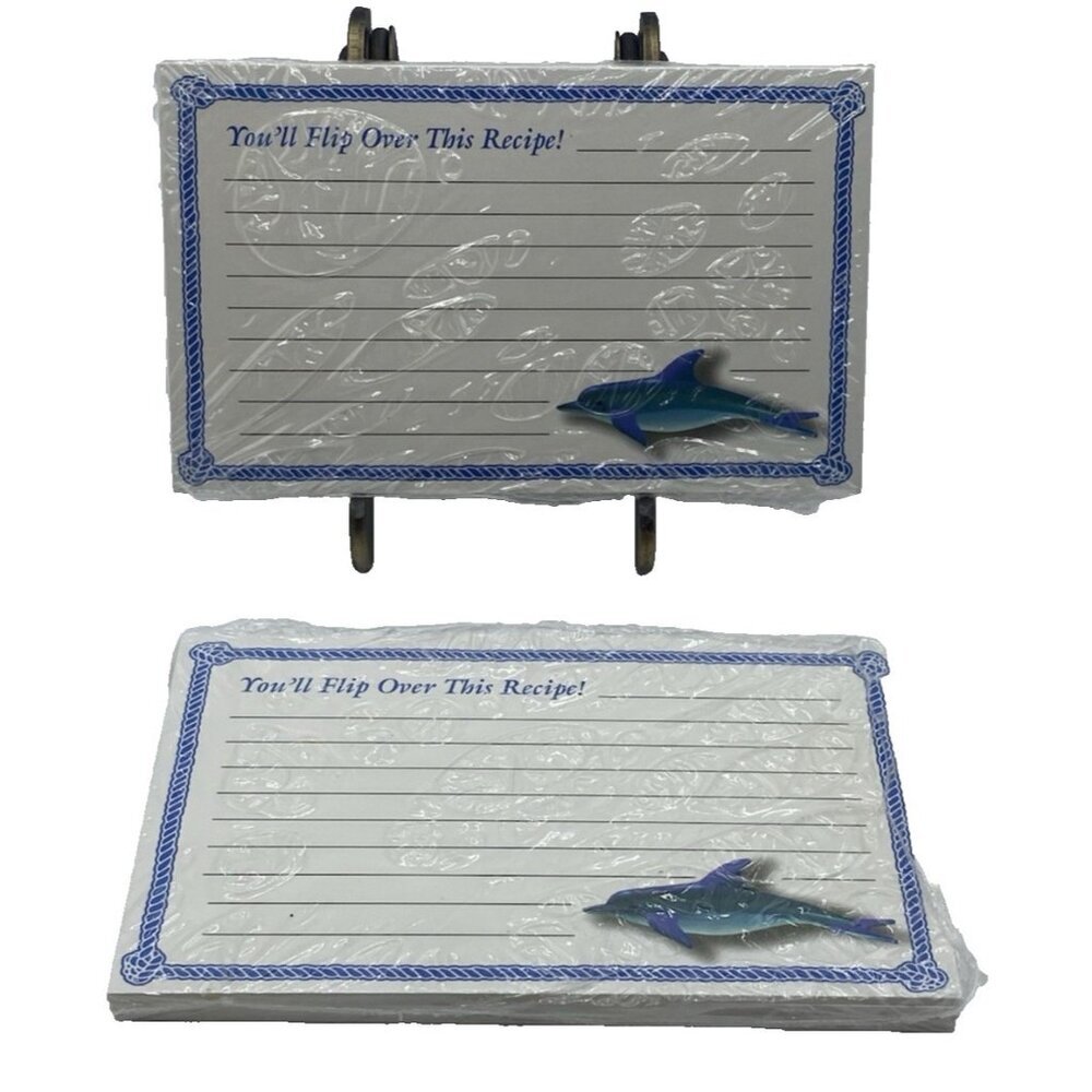 University of Delaware Fish Theme Recipe Cards 3"x5" New Lot of 2 Coastal Ocean